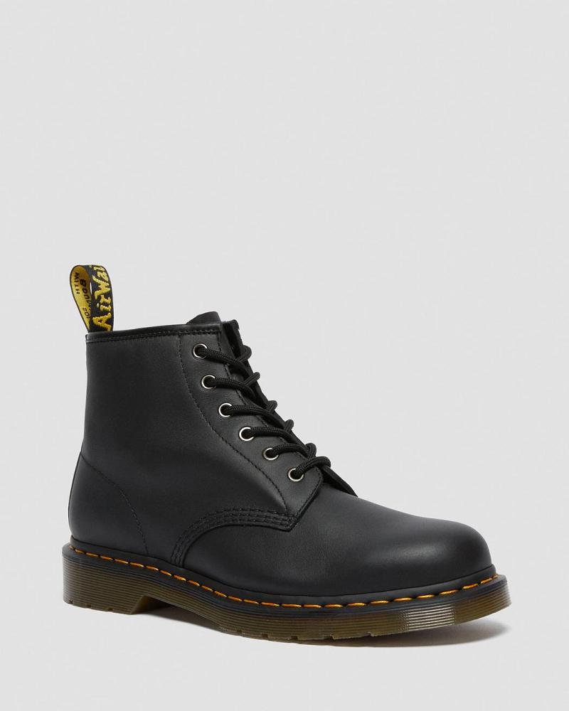 Men\'s Dr Martens 101 Leather Ankle Boots Black | AU 406VRW